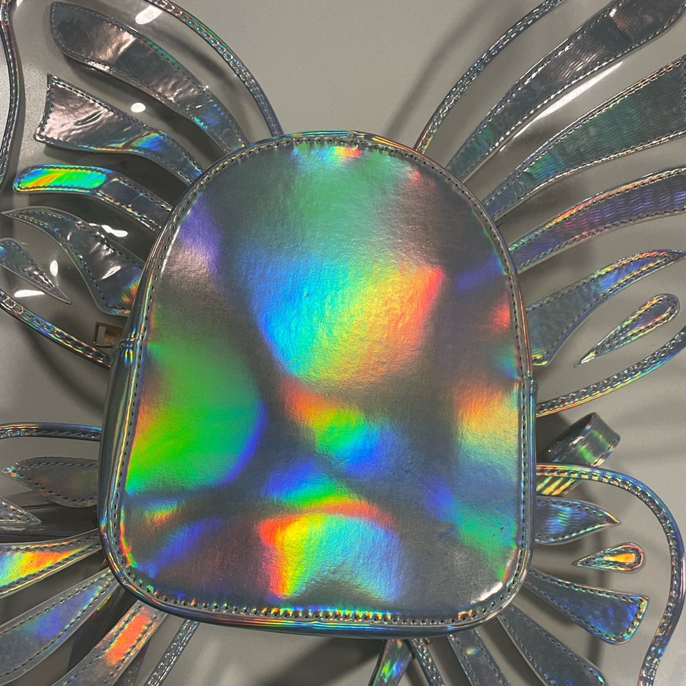 Holographic Winged Backpack